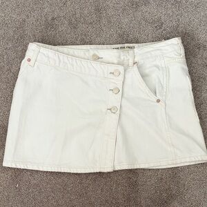 Free People Skirt White Denim